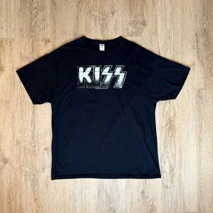 KISS Band T-Shirt Metal Logo Black XL Rock Music Fruit Of The Loom Tee